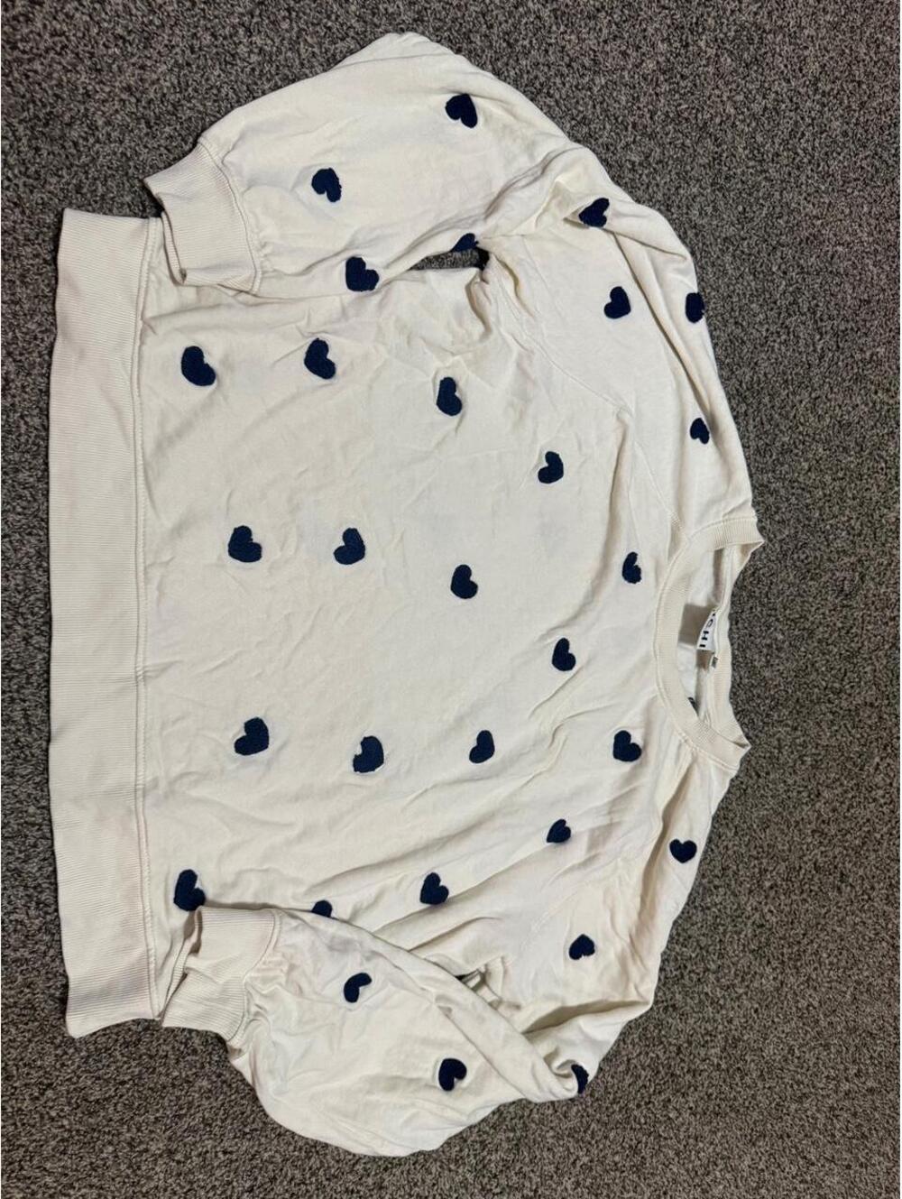 ICHI Women's White and Cream Sweatshirt
